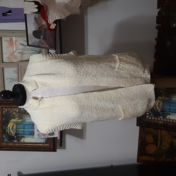 Womens Mens Knit Sweater Vest Open front Yellow Spring BONNIE LEE LEROY 38 b46 - Picture 1 of 8